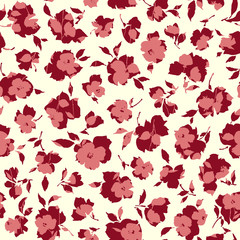 Seamless vector pattern of a beautiful flower,