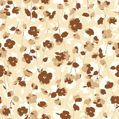 Seamless vector pattern of a beautiful flower,