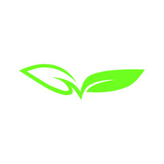 Seedling symbol, icon on white backdrop. Design element
