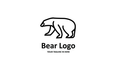 The flat bear logo concept is perfect for business, technology, contractor and housing symbols, health,sport, restaurants, education