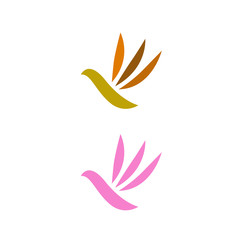 Fototapeta premium DESIGN BIRDS SIGN SYMBOL VINTAGE FLYING BIRDS
