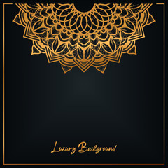 Luxurious background with a luxurious golden mandala