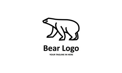 The flat bear logo concept is perfect for business, technology, contractor and housing symbols, health,sport, restaurants, education