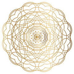 Fototapeta premium Decorative gold ornament. Luxury mandala in ethnic style. Oriental circular golden illustration. Arabic, Islamic, moroccan, asian, indian, Turkish, Pakistan, Chinese, Moroccan native african Motif.