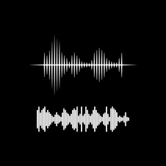 Sound waves vector illustration