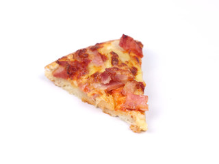 A top view of a pizza pattern on a white background.
