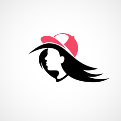 Portrait of young girl in cap. isolated on white background.