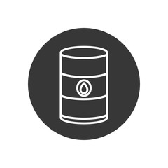 Isolated oil barrel line block style icon vector design