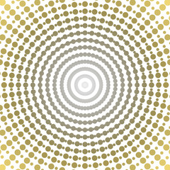 Pop art colorful comics book magazine cover. Polka dots golden background. Cartoon funny retro pattern strip mock up. Vector halftone illustration. 90-s style. Template design for poster, card, flyer.