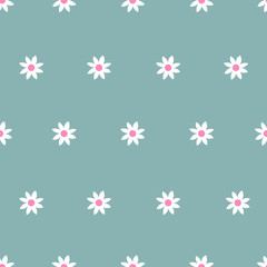 Seamless pattern cute little flower for fabric printing
