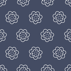 Seamless pattern cute little flower for fabric printing