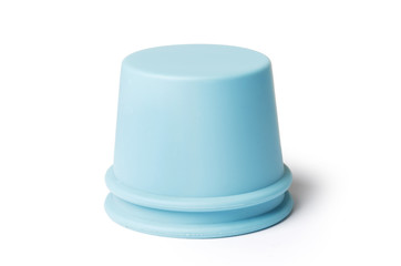 silicone mold for baking on a white background. Culinary accessories of the baker. Small baking cups. It is isolated.