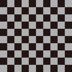 市松模様　黒×グレー2　L