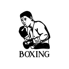 logotype for boxing and sports industry. boxing icon logo template
