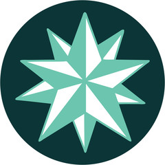 Obraz premium tattoo style icon of a star