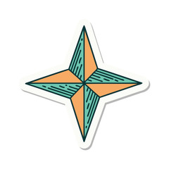 tattoo style sticker of a star
