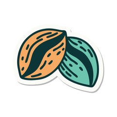 tattoo style sticker of coffee beans