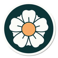 tattoo style sticker of a flower