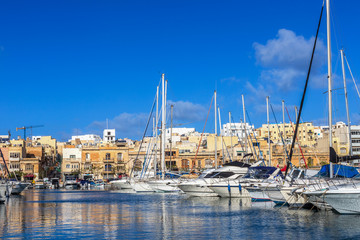 Yachts in the port of Malta, Msida.