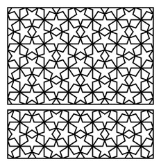 Laser cutting template. Decorative panel. Oriental geometric pattern.
