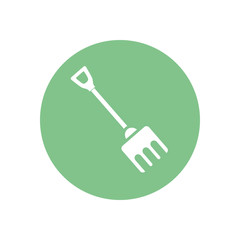 Isolated rake tool silhouette block style icon vector design