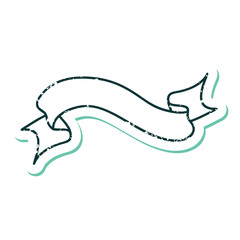 distressed sticker tattoo style icon of a banner