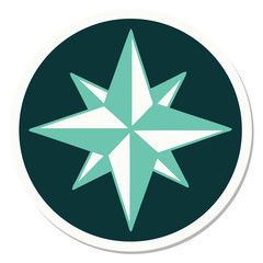 Obraz premium tattoo style sticker of a star