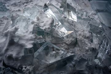 melting ice on the floor