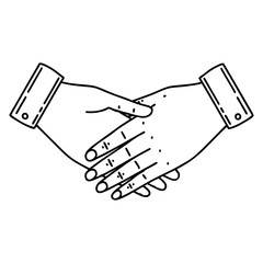 black line tattoo of a pair of hands