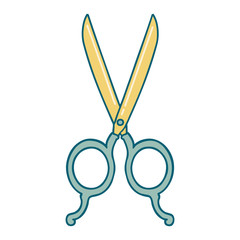 tattoo style icon of barber scissors