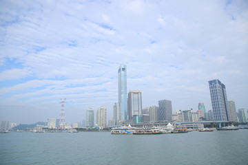 Fototapeta premium Prom na wybrzeżu wyspy Gulangyu, Xiamen, Fujian