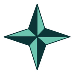 Obraz premium tattoo style icon of a star symbol