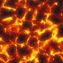 Seamless magma or lava texture, melting flow. Red hot molten lava flow
