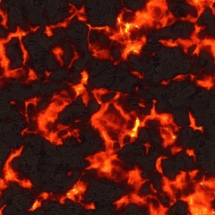 Seamless magma or lava texture, melting flow. Red hot molten lava flow