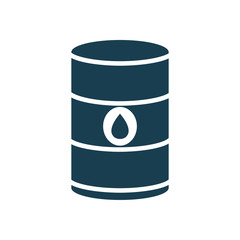 Isolated oil barrel silhouette style icon vector design