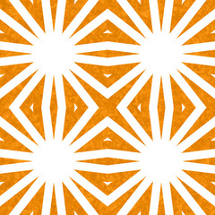 Orange and white burst abstract geometric seamless textured pattern background