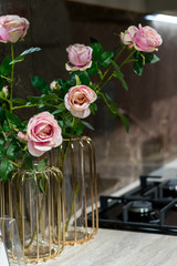 stylish interior kitchen eco black wood