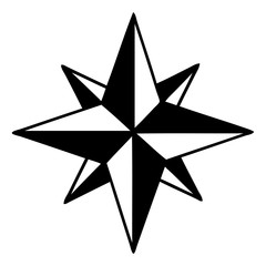 black line tattoo of a star