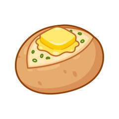 Baked potato with butter