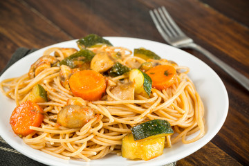 Spaghetti con verduras