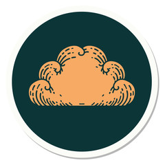 tattoo style sticker of a cloud