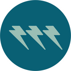 tattoo style icon of lightning  bolts