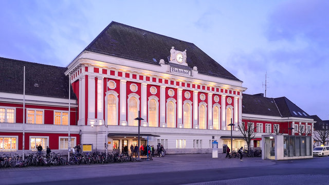 Bahnhof der Stadt Hamm Westfalen im Ruhrgebiet