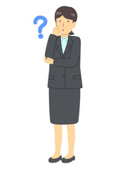  わからないスーツを着た女性