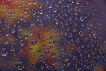 Abstract background with colorful gradient colors. Oil drops in water abstract psychedelic pattern image.