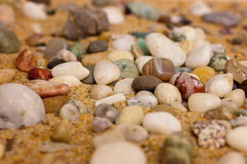 The texture of a mixed beach - sandy and pebbly