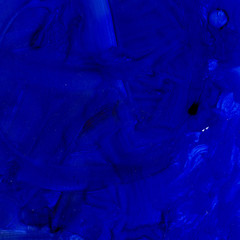 Watercolor illustration. Texture. Watercolor transparent stain. Blur, spray. Dark blue color.