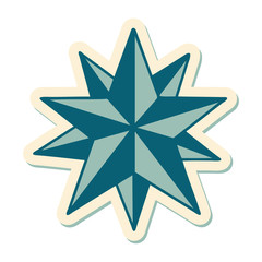 Obraz premium tattoo style sticker of a star