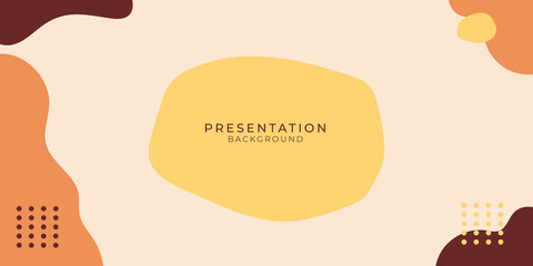 Modern Orange Brown Memphis Background for Presentation Design