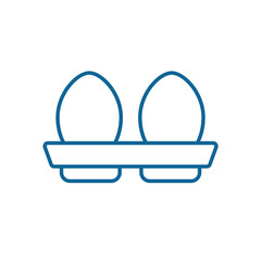 Isolated two eggs line style icon vector design